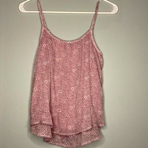 This is a Abercrombie kids Pink Tank Top with white floral print. Size 15/16